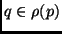 $q \in \rho(p)$