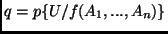 $q = p
\{U/f(A_1, ..., A_n)\}$